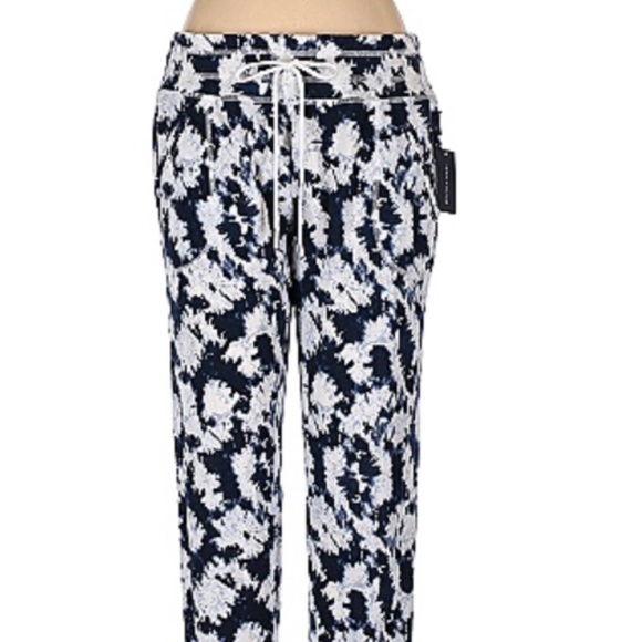 NWTTommy Hilfiger High Rise Waist Royal Blue and White Casual Pants - L - Picture 2 of 3